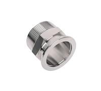 BYCIFRLG Raccord de Tuyau Hexagonal à Bride en Acier Inoxydable 304, Filetage mâle BSPT KF50, for Vide et 3/4"