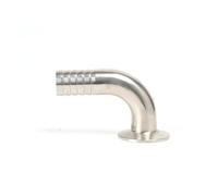 BYCIFRLG Raccord de Tuyau SS304 de 38 mm de diamètre extérieur, 1 pièce, Triple Collier de Serrage de 50,5 mm, coude à 90 degrés, Adaptateur de Tuyau