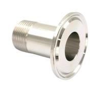 BYCIFRLG Raccord de Virole de Tuyau en Acier Inoxydable 304 BSPT mâle 1-1/2" x K50,5 mm (1,5 Pouce TC)