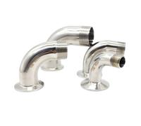 BYCIFRLG Raccord Rapide à Trois Pinces en Acier Inoxydable 304, Filetage mâle de 1", diamètre extérieur de 1,5", 50,5 mm