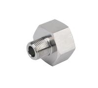 BYCIFRLG Raccord réducteur de Tuyau en Acier Inoxydable 304, Filetage Femelle BSPP 1/2" vers Filetage mâle BSPT 1/2"