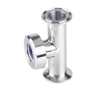 BYCIFRLG Raccord Union en Acier Inoxydable SUS 304, diamètre extérieur de 102 mm, 4" (102 mm), 3 Voies, avec Voyant