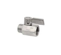 BYCIFRLG Robinet à Boisseau sphérique en Acier Inoxydable 304, Filetage Femelle-mâle 1/2" NPT