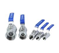 BYCIFRLG Robinet à Boisseau sphérique fileté Femelle en Acier Inoxydable SS304 BSP 1/4", 3/8", 1/2", 3/4", 1", 1-1/4", 1-1/2", 2"(1-1/4")