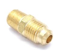 BYCIFRLG SAE Male 7/16"-20 UNF Fit Tube OD 1/4" - 1/8" NPT Male Brass SAE 45 Degree Pipe Fitting Connectors 1000PSI