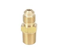 BYCIFRLG SAE Thread 3/8"-24 UNF Fit Tube OD 3/16" - 1/8" NPT Male Brass SAE 45 Degree Pipe Fitting Adapters