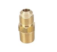 BYCIFRLG SAE Thread 5/8"-18 UNF Fit Tube OD 3/8" - 3/8" NPT Male Brass SAE 45 Degree Pipe Fitting Adapters 229PSI