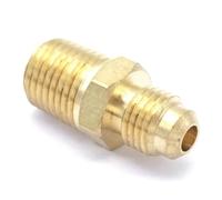 BYCIFRLG SAE Thread 7/16"-20 UNF Fit Tube OD 1/4" - 1/4" NPT Male Brass SAE 45 Degree Pipe Fitting Adapters