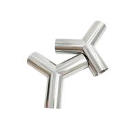 BYCIFRLG Size 12.7mm-108mm Pipe OD Butt Welding Y Shaped 3 Way SUS 304 Stainless Steel Fitting Spliter(OD 89MM Wall 2MM_Y Type)