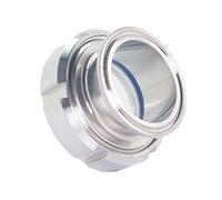 BYCIFRLG SS304 Clamp Union Sight Glass Stainless Steel Round Tank View Glass with clamp Connection 1.5" 2" Tank View Glass(Clamp Flange 64mm)