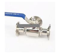 BYCIFRLG T-Port 3/4" 19mm 304 Stainless Steel 3 Way Ball Valve 1.5" Tri Clamp 50.5mm Ferrule O/D for Homebrew Diary Product