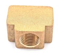 BYCIFRLG Tee 3 Ways Brass Pipe Fittings Equal Female Connector 1/4" Thread