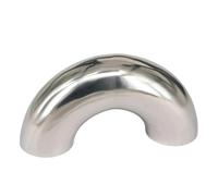 BYCIFRLG Tube O.D 32mm 304 Stainless Steel Weld 180 Degree Bend Elbow Pipe Fitting for Homebrew Dairy Product