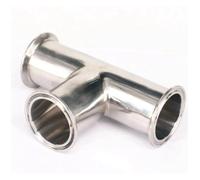 BYCIFRLG Tube O/D 57mm Tri Clamp 2.5" Ferrule O/D 77.5mm Tee 304 Stainless Steel Connector Pipe Fitting