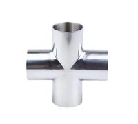 BYCIFRLG Tuyau en Acier Inoxydable SS304 OD 57 mm OD soudé Bout à Bout Cross 4 Way siding