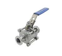 BYCIFRLG Vanne à Boisseau sphérique Manuelle à Vide élevé KF40, 3 pièces, en Acier Inoxydable 304, détection de Fuite d'hélium, Bride à Vide