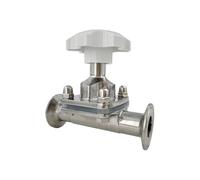 BYCIFRLG Vanne à Membrane en Acier Inoxydable SS316L, 51 mm x Embout 64 mm, for Brassage de bière et Produits laitiers