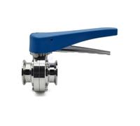 BYCIFRLG Vanne de régulation de débit à gâchette à Pression à Trois Pinces en Acier Inoxydable SS304, Virole de 63 mm, 77,5