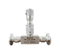 BYCIFRLG Vanne de régulation de débit sous Vide KF25, régulateur de Dosage, vanne à Aiguille for Eau, gaz, Huile, Acier Inoxydable 304