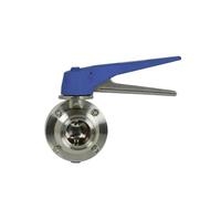 BYCIFRLG Vanne Papillon à Bec de Canard de 1" en Acier Inoxydable 304, vanne Manuelle à Installation Rapide TC, vanne de Pipeline à Serrage Rapide