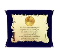 ByClay Laboratory Cadeau de retraite - Élégante plaque d'honneur dans un étui - Idée cadeau de retraite - Cadeau d'adieu pour collègue et collègue - Alles Gute zur Retraite (bleu)