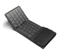 BYCUFF 1 Pcs Clavier Bluetooth Pliable Clavier sans Pliable en Trois Noir avec Pavé Tactile Clavier Rechargeable pour Windows iOS Android