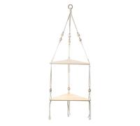 BYCUFF 1 Pièce Étagères avec Étagère en Bois Étagère Beige Faite à la Main pour Suspendre des Plantes et des Décorations