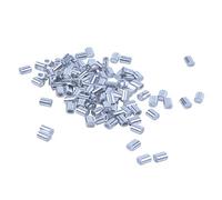 BYCUFF 100 Pcs 1Mm Cordes En Acier Cable Aluminium Viroles Manches Ton Argent