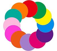 BYCUFF 12 PièCes SéRies Cercles EffaçAbles à Sec Autocollants en Vinyle Amovibles pour Table et Bureau de Classe D'éCole 11.8 Pouces