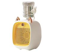 BYCUFF 1200MAh Mini Climatiseur Portable Bureau Ventilateur Humidificateur Purificateur 3 2 Mode PulvéRisation USB Table Ventilateur Voiture, B