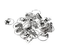 BYCUFF 20pcs Anneaux a Pince pour Tringle a Rideau Clips de Rideaux