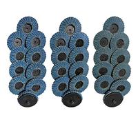 BYCUFF 30 Pi¨¨Ces 2 Pouces Disque ¨¤ Lamelles ¨¤ Changement 40/80/120 Grains Disques ¨¤ Lamelles Disque de PonnAge pour Meuleuse D'Angle