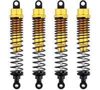 BYCUFF 4 Pi¨¨Ces S¨¦Ries Amortisseur 108Mm en Alliage D'Aluminium, Arri¨¨Re Assembl¨¦ Ressort Amortisseur Suspension pour 1/10 RC Voitures-Jaune