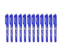 BYCUFF Stylo à Bille Effaçable 12 Pièces Stylo Gomme Bleu 0,5 mm Stylo Gomme Rechargeable Effaçable en Utilisation