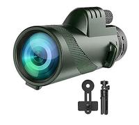 BYCUFF Télescope Portatif 80X100 pour Adultes, Monoculaire Compact pour Adaptateur de Smartphone, avec Trépied