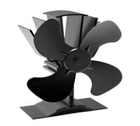 BYCUFF Ventilateur de Cheminée Ventilateur de Poêle 4 Pales Ventilateur de Poêle Alimenté par la Chaleur pour Poêle à Bois Cheminée Ventilateur de Cheminée Vertical Magnétique