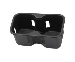 BYD Shark 6 Insert porte-gobelet pour console centrale, doublure de boîte de rangement TPE, plateau de rangement antidérapant noir pour modèles 2024 et plus, organisateur de boîte de rangement pour