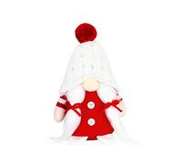 Bydezcon Bonnet de Noël en tricot Poupées sans visage Père Noël Boules Bonhomme de neige Jouet Festival Figurines Décoration d'arbre Décoration pour la maison Fête