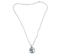 [Bydezcon] Collier à breloques tendance avec boule disco effet miroir, chaîne de perles tendance années 70 pour homme et femme