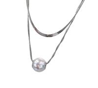 [Bydezcon] Collier de perles multi-usages en acier durable avec pendentif élégant et pratique pour femme