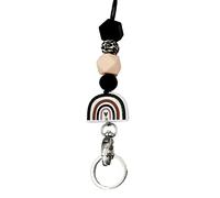 Bydezcon Cordon de perles en silicone pour porte-clés décor suspendu corde décor pour enfants filles jouets collier