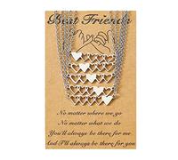 [Bydezcon] Ensemble de collier assorti avec breloque cœur et clavicule pour amitié, sœur, cadeau pour meilleure amie