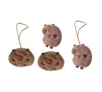 Bydezcon Lot de 4 porte-clés Capybaras en peluche - Pendentif en forme d'animal - Accessoires de pendentif pour téléphone portable - Décoration faite à la main