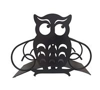 Bydezcon Support mural décoratif en métal pour tuyau d'arrosage en forme de chouette de dessin animé pour l'extérieur