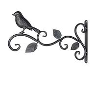 Bydezcon Support mural en fer pour mangeoire à oiseaux, lanternes, carillon éolien