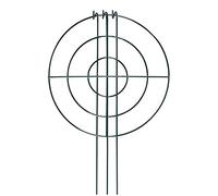 Bydezcon Trois cadres de support ronds pour plantes de jardin - Couronne de plantes grimpantes - Treillis en fer