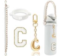 BydGxy Ensemble de sangle avec breloque en forme de lettre pour bouteille d'eau Owala de 710 ml, 946 ml, 1284 ml, Owala Kids, gobelet à café Owala, Owala FreeSip - Compatible avec les accessoires