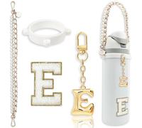 BydGxy Ensemble de sangle avec breloque en forme de lettre pour bouteille d'eau Owala de 710 ml, 946 ml, 1200 ml, Owala Kids, gobelet à café Owala, Owala FreeSip - Compatible avec les accessoires