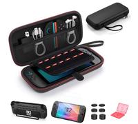ByDiffer Étui pour Nintendo Switch 2 Accessoires Kit 14-en-1 avec 2 Verre Trempé, 1 Coque de Protection Transparente, 6 Capuchons pour Joystick, 1 Etui Carte de Jeu, 1 Etui Rigide de Protection, Noir