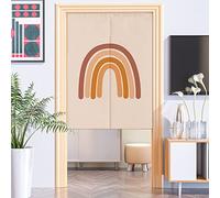 BYDQIUSC Morandi Abstract Door Curtain Peephole Proof Household Partition Curtain Hole Free Bedroom Half Curtain Kitchen Doorway Curtain Customization